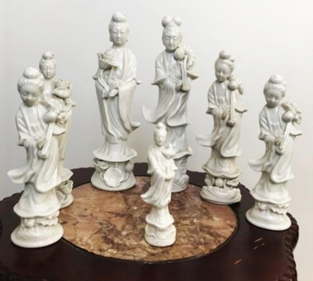 Blanc de Chine Guanyin Kwan Yin Porselein godin 7 stks😍💑🙏, Antiek en Kunst, Ophalen of Verzenden