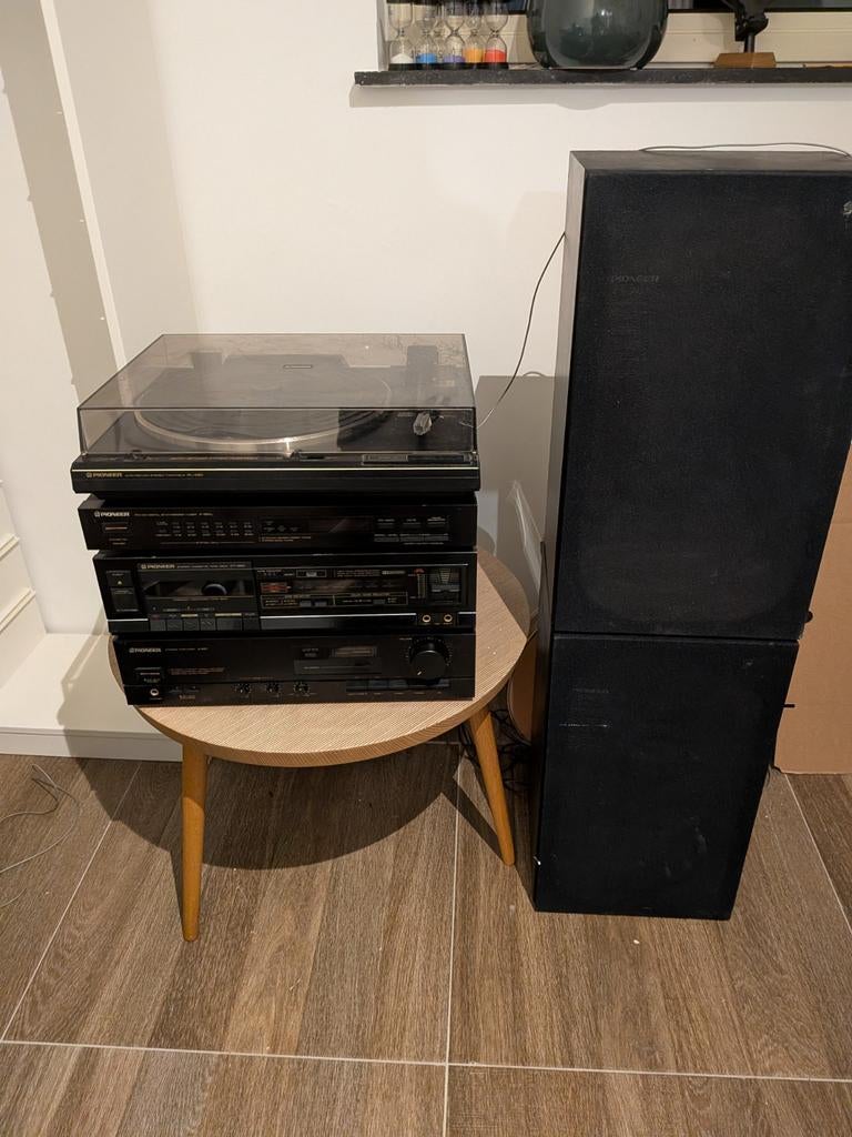Pioneer stereo set – platenspeler, tuner, cassette & verster, Enlèvement, Pioneer