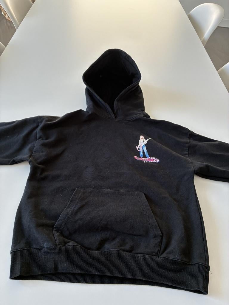 Sweat à capuche noir taille 140, Enlèvement ou Envoi, Pull ou Veste, Fille, Comme neuf