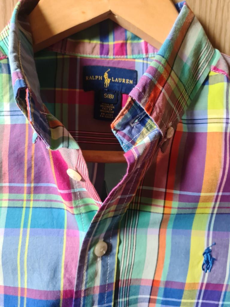 Ralph Lauren hemdje met lange mouwen jongen 8 jaar, Overhemd of Blouse, Ophalen of Verzenden, Zo goed als nieuw, Jongen