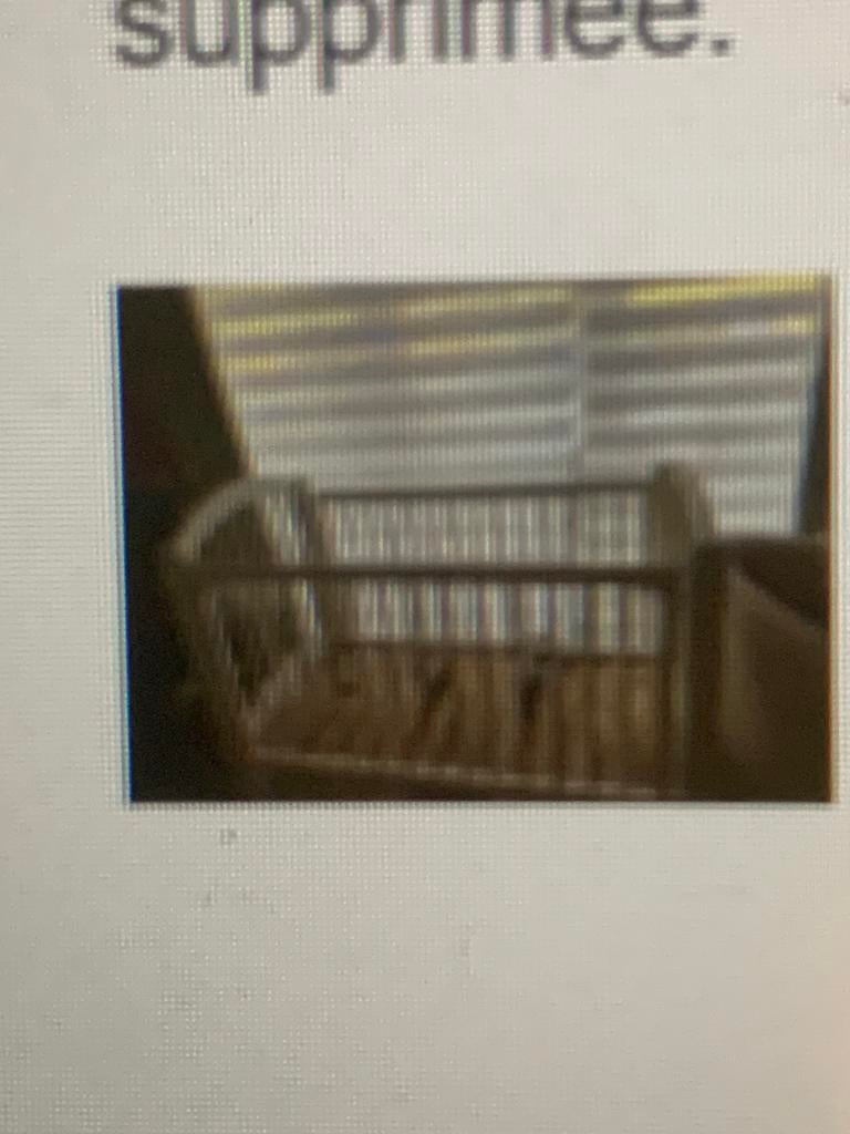 lit à barreau réglable bébé/enfant Sauthon + sommier, Enfants & Bébés, Enlèvement, Utilisé, Moins de 140 cm, Moins de 70 cm