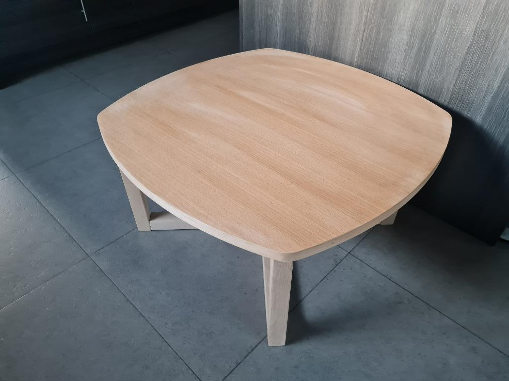 Nouvelle table basse/table d'appoint en chêne massif non tra, Neuf, 50 à 100 cm, Diverse, Enlèvement