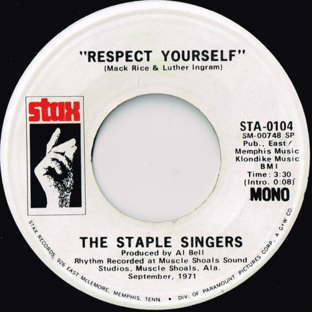 The Staple Singers – Respect Yourself '7 Promo Single, Enlèvement ou Envoi, Comme neuf, Autres formats, Soul, Nu Soul ou Neo Soul
