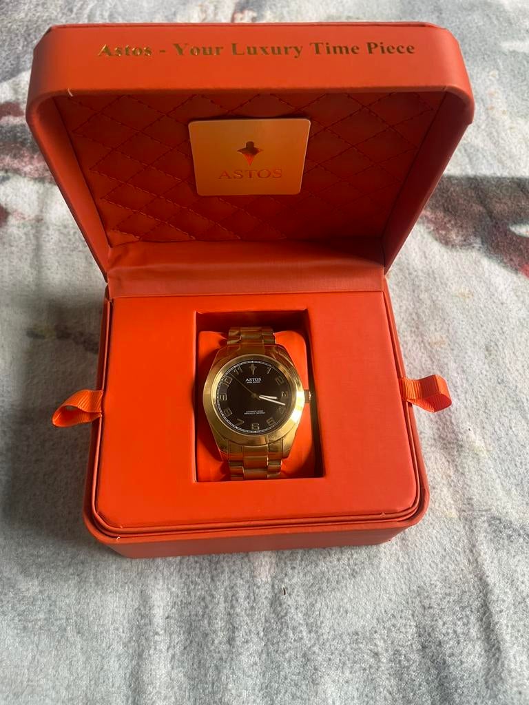 Astos Angel Deluxe horloge, Handtassen en Accessoires, Staal, Staal, Polshorloge, Zo goed als nieuw