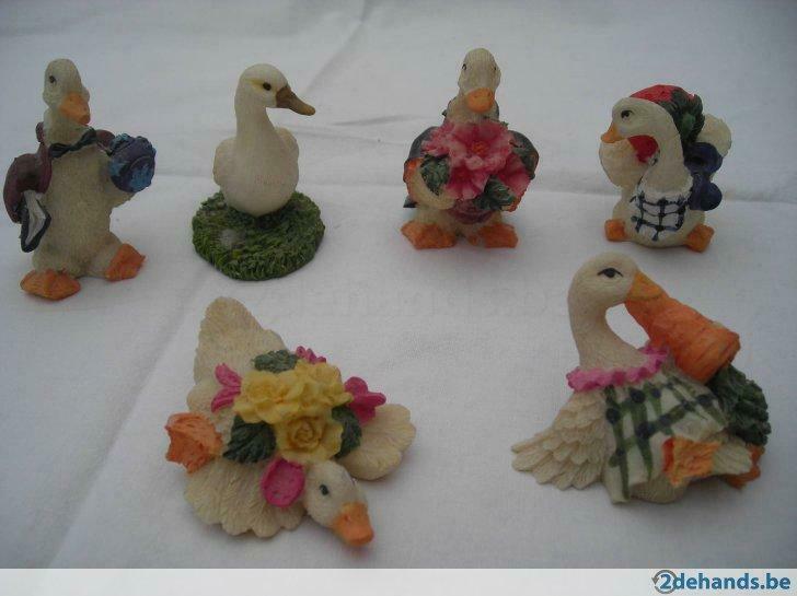 Miniatuur ganzen-postuurtjes, Ophalen of Verzenden, Gebruikt