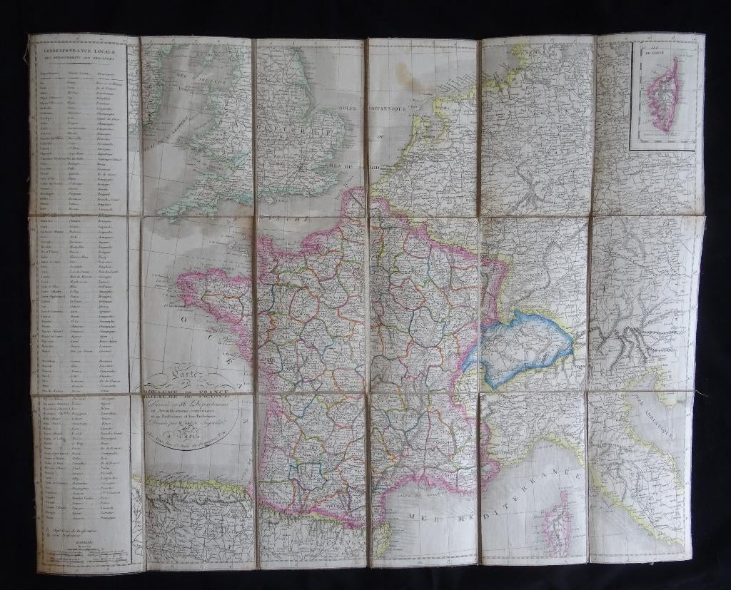 Carte du Royaume de France divisé en 86 Départements - 1828, Enlèvement ou Envoi