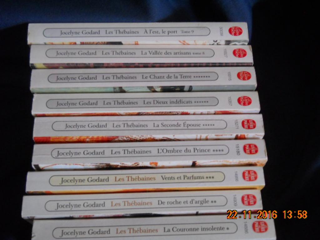 Jocelyne GODDARD - Les Thébaines - 9 vol- LIVRE SUR EGYPTE, Enlèvement ou Envoi