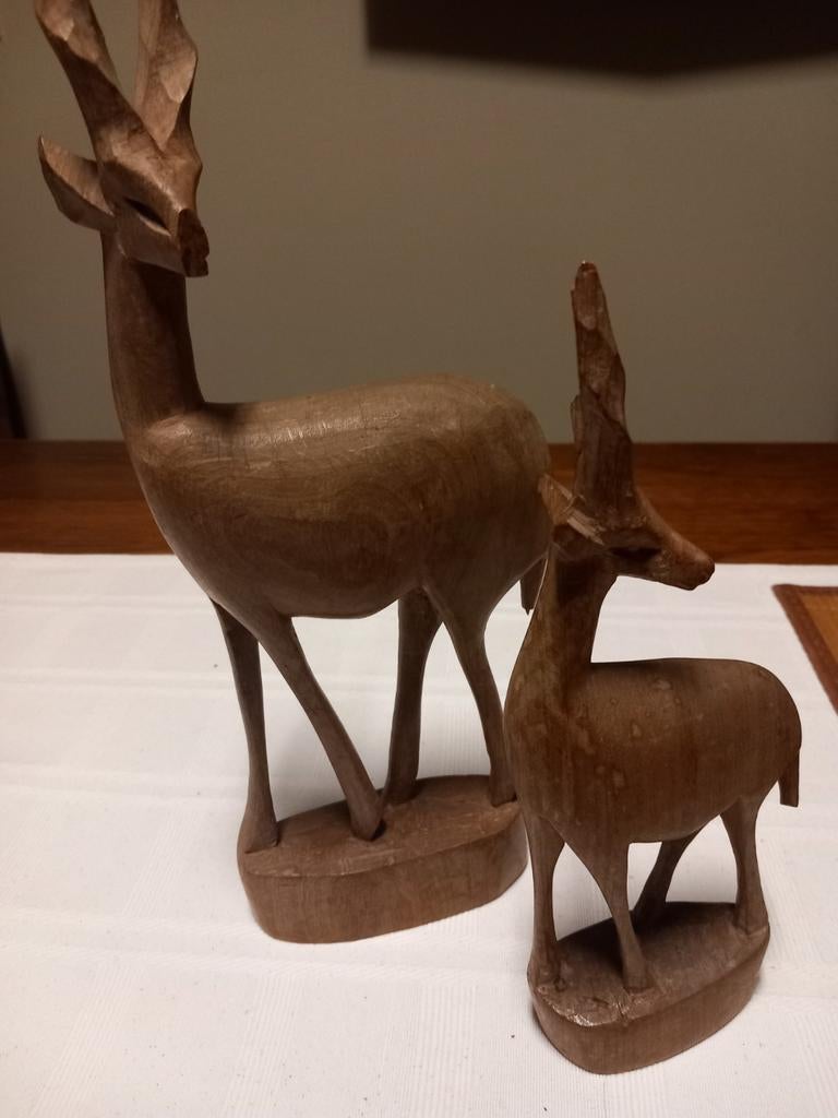 2 mooie houten hertjes, Enlèvement ou Envoi