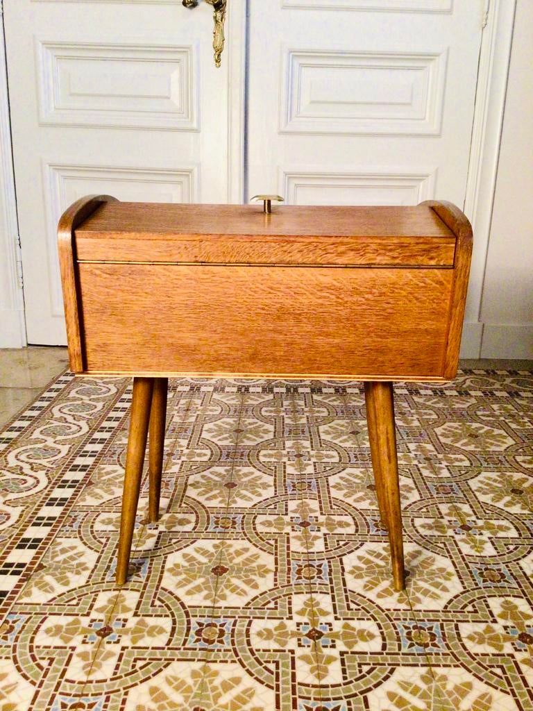 Vintage naaikastje met messing handgrepen, Enlèvement, Comme neuf