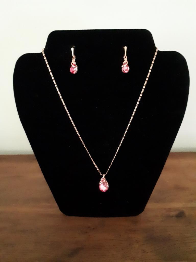 Nouveau ! ! ! Set de bijoux, Enlèvement ou Envoi, Neuf, Rose, Avec pendentif