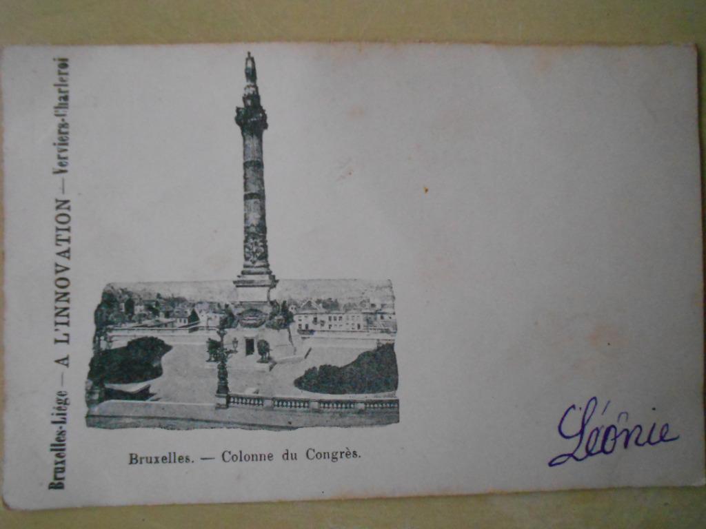Colonne du Congrès, Bruxelles, vers 1900, Collections, Enlèvement ou Envoi, Avant 1920, Non affranchie, Bruxelles (Capitale)