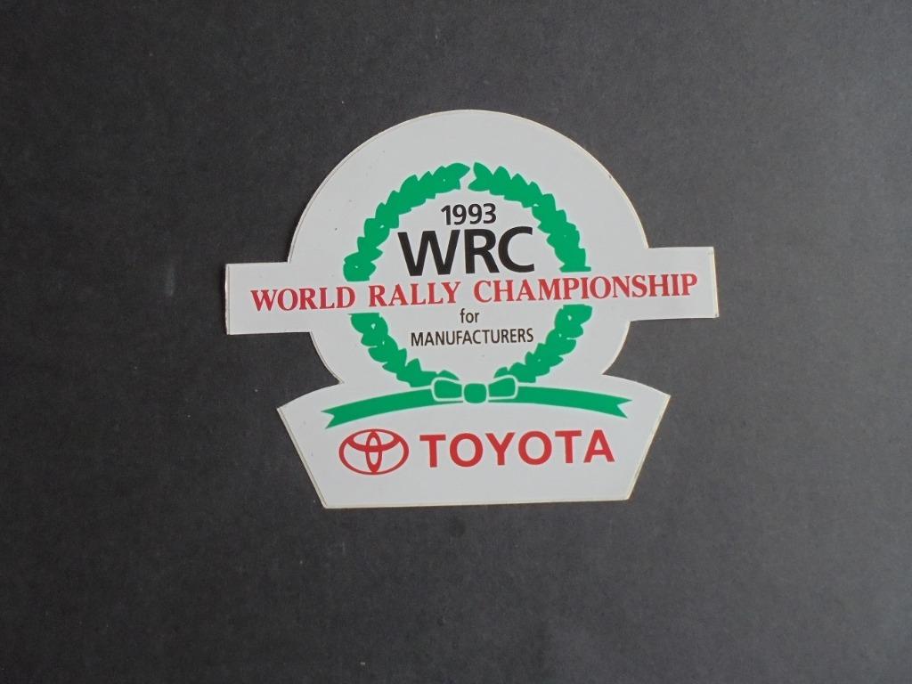 autocollant Toyota Championnat du monde des rallyes 1993, Envoi, Neuf, Voiture ou Moto