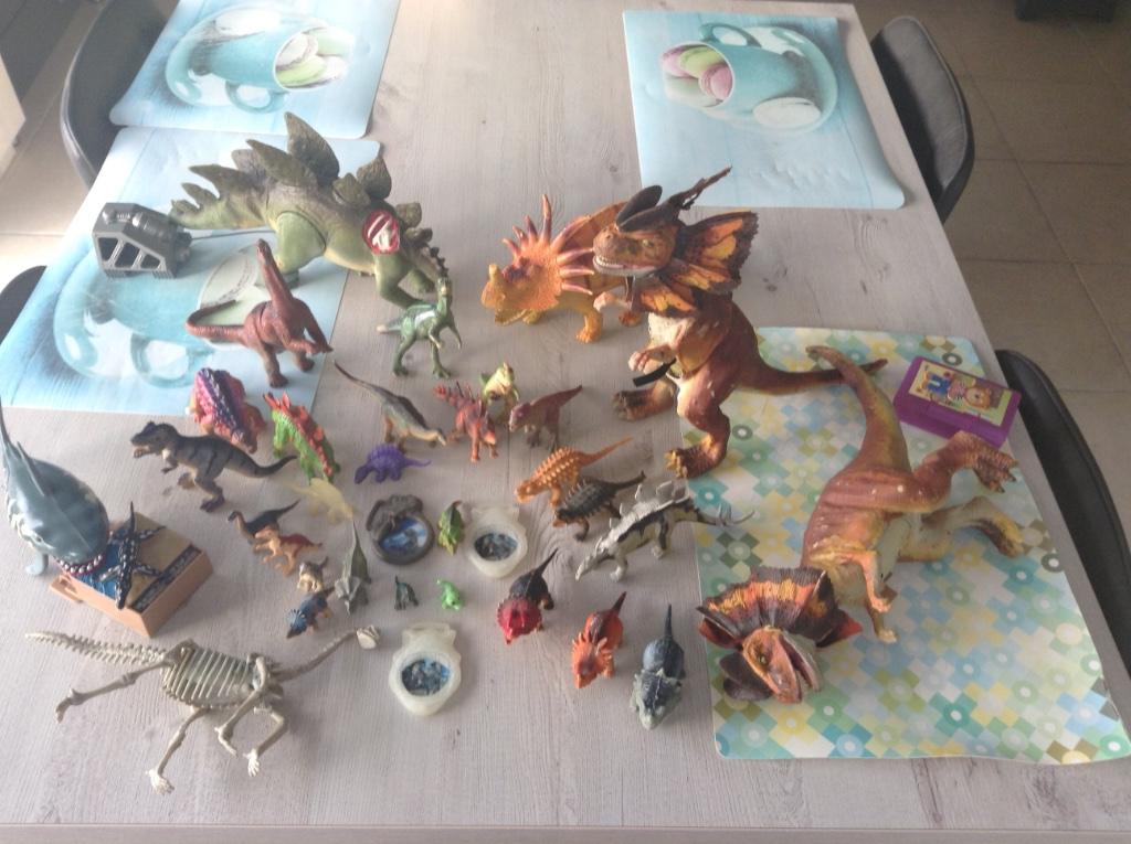 Dinosaurus setje groot en klein, Ophalen of Verzenden, Gebruikt