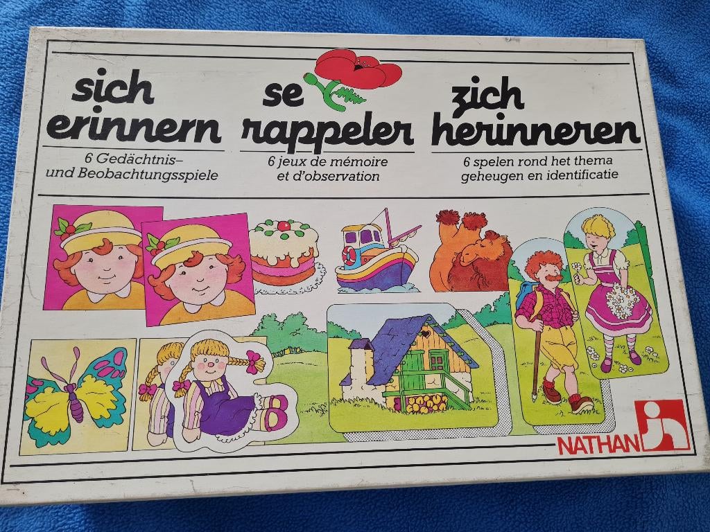 zich herinneren - 6 spelletjes - Nathan, Kinderen en Baby's, Speelgoed | Educatief en Creatief, Ophalen of Verzenden