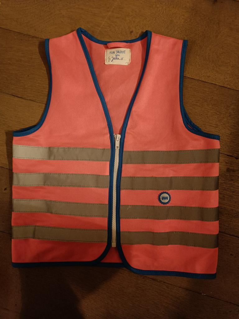 Fluovestje roze wowow, Ophalen, Zo goed als nieuw