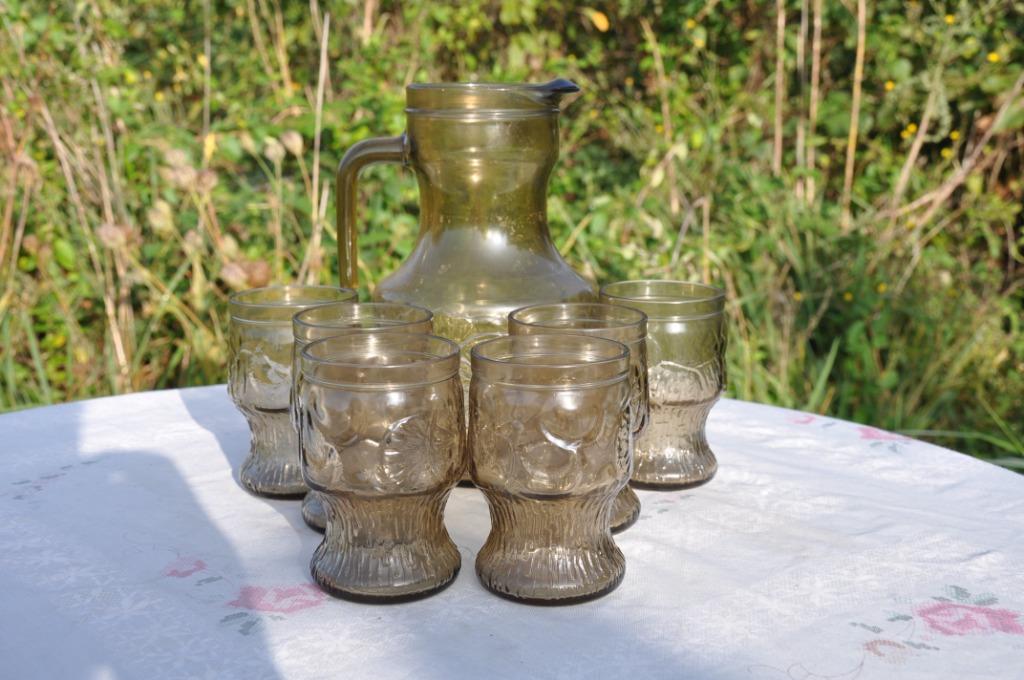 service a limonade en verre brun, Antiek en Kunst, Ophalen of Verzenden