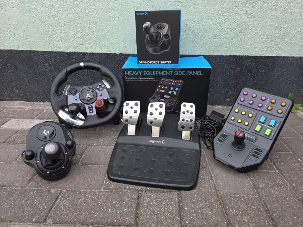 LOGITECH Gaming stuurwiel Combo met Shifter en sidepanel, Computers en Software, Joysticks, Ophalen of Verzenden, Gebruikt, Logitech