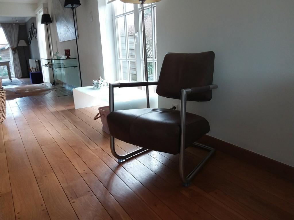 Lederen fauteuil, Huis en Inrichting, Ophalen, Zo goed als nieuw
