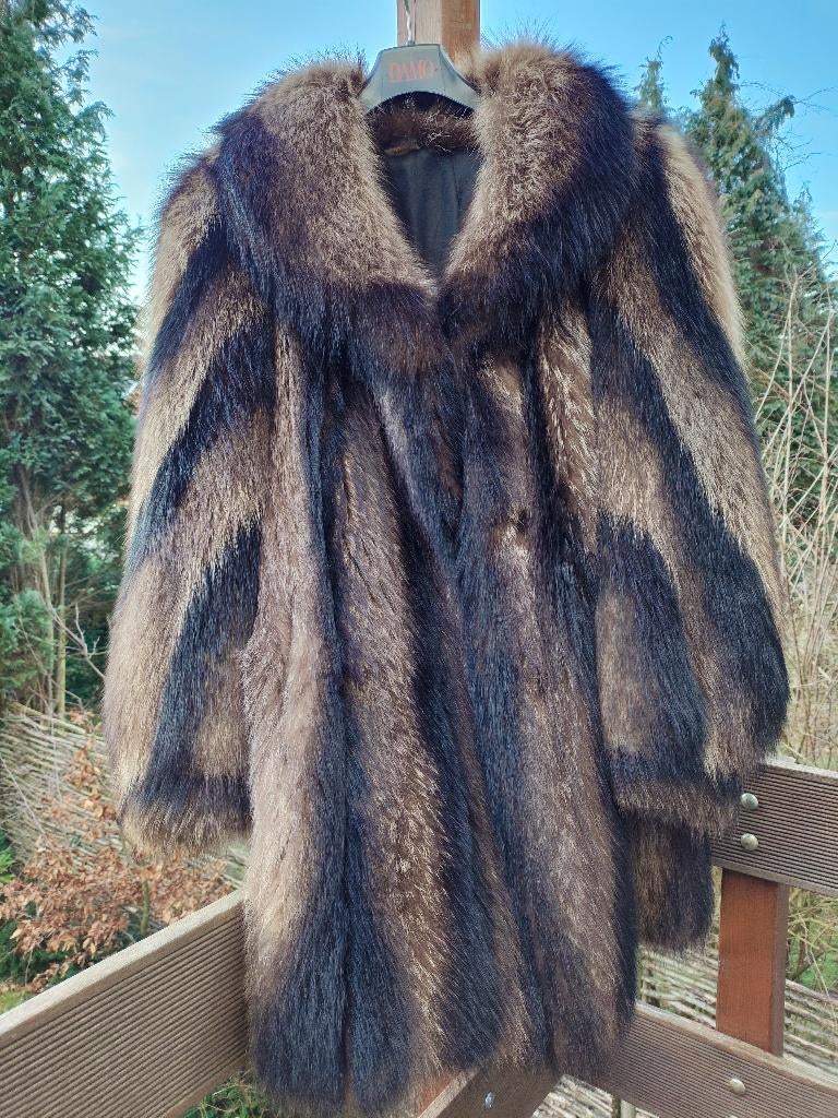 Manteau en vrai fourrure, Kleding | Dames, Pelsland, Ophalen, Zo goed als nieuw, Maat 42/44 (L)