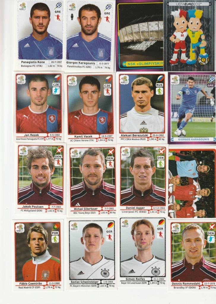 40 VIGNETTES PANINI U.E.F.A. EURO 2012, Verzamelen, Ophalen of Verzenden, Zo goed als nieuw, Poster, Plaatje of Sticker
