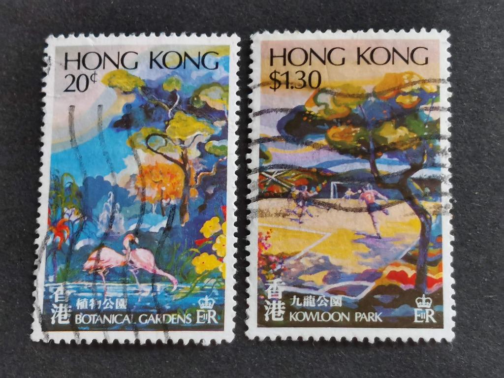 Hong Kong 1980 - sports, football, flamants roses, oiseaux,, Enlèvement ou Envoi, Affranchi, Asie orientale