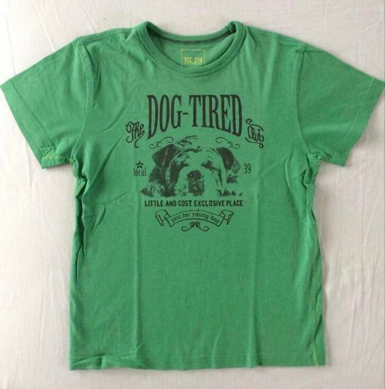 groen t-shirt hond 128 Z&Co Z and Co hondje Dog Tired, Gebruikt, Z.enfant.com, Ophalen of Verzenden, Shirt of Longsleeve