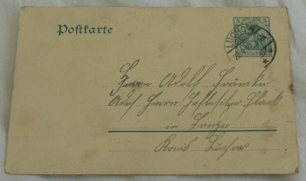 Briefkaart / Postkarte, Duitsland, met post stempel, 1910., Verzamelen, Ophalen of Verzenden, Voor 1920, Gelopen, Duitsland