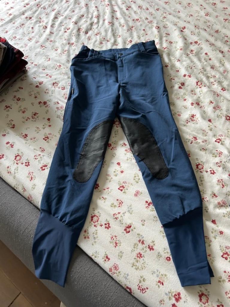 Paardrijbroek Decathlon blauw zomer maat 162, Ophalen, Zo goed als nieuw, Kinderen, Onderkleding