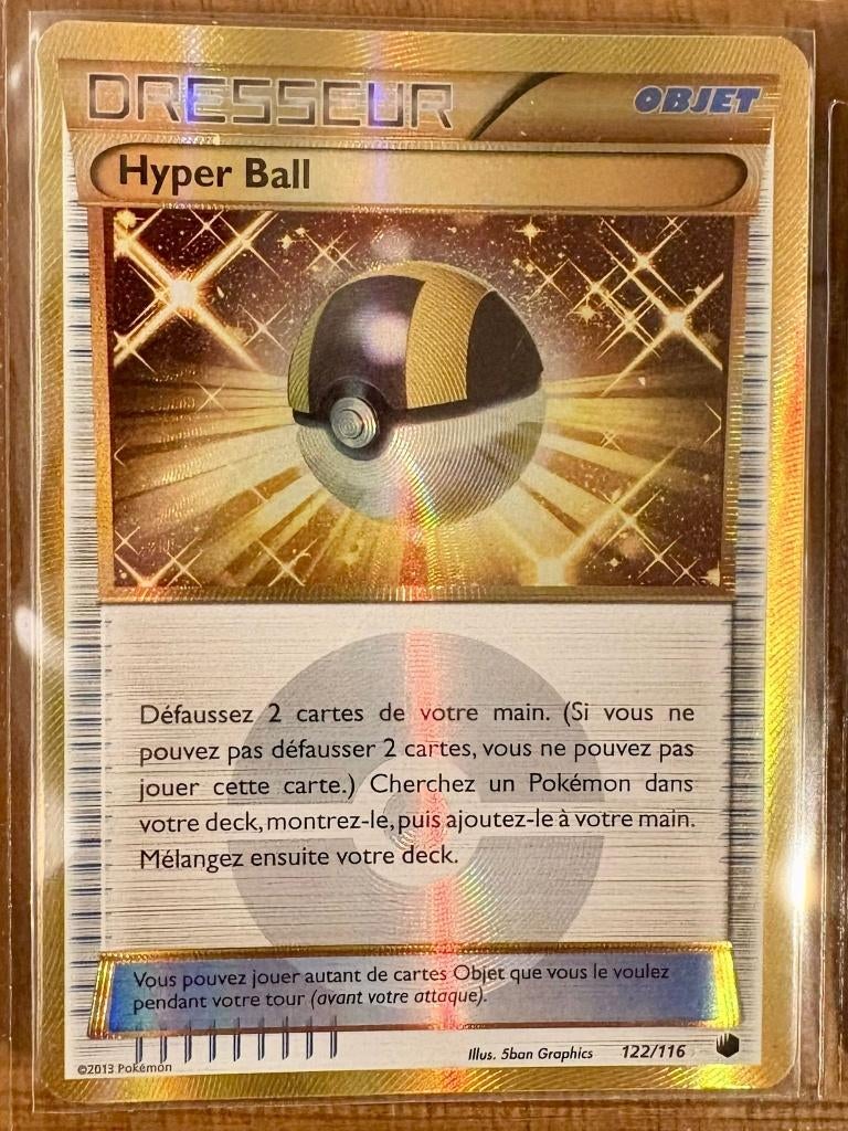 N&B (Glac. plasma) Hyper Ball – Carte secrète gold  122/116, Envoi, Comme neuf
