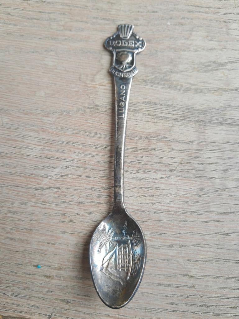 Lepeltje 'Rolex' Lugano, met extra geponsd in lepeltje zelf, Ophalen of Verzenden