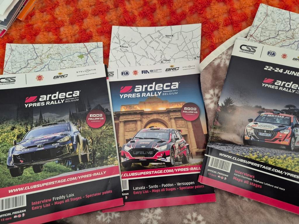 Programmes du rallye d'Ypres x3, Livres, Enlèvement ou Envoi