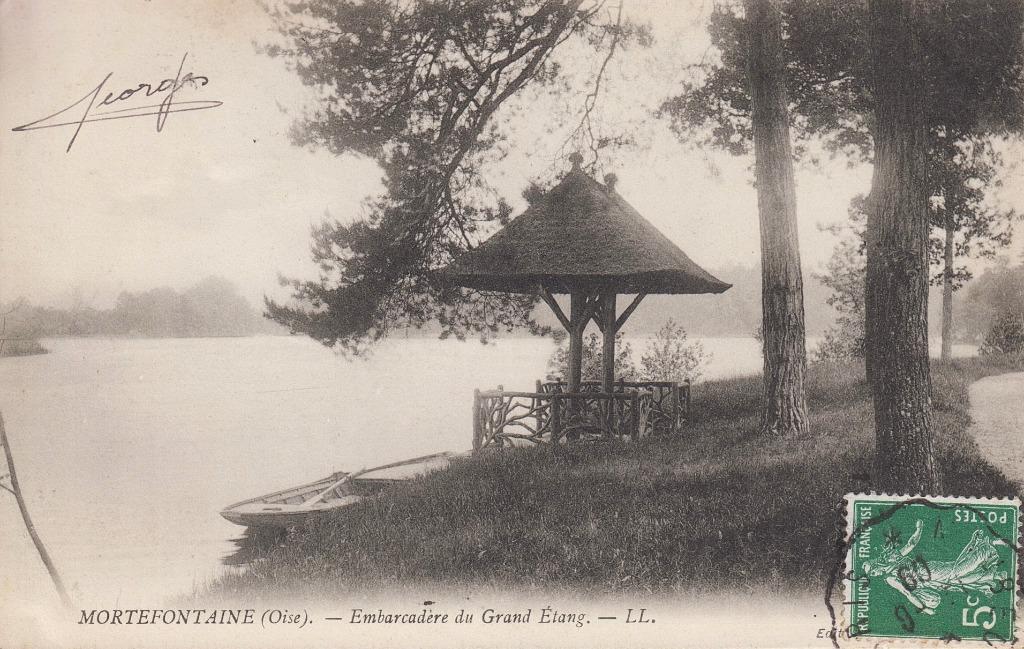 1909 - FRANCE - Mortefontaine : Embarcadère du Grand Étang, Envoi, Avant 1920, Affranchie, France