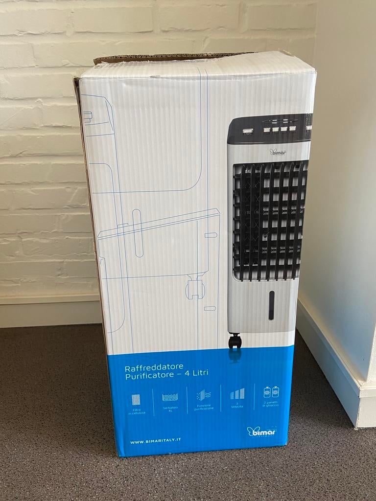 Air cooler 4 liter Bimar (nieuw, nog in verpakking), Elektronische apparatuur, Ophalen of Verzenden