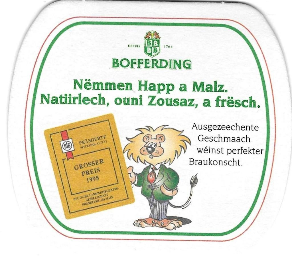 bierviltje 1st Bofferding, Verzamelen, Biermerken, Verzenden