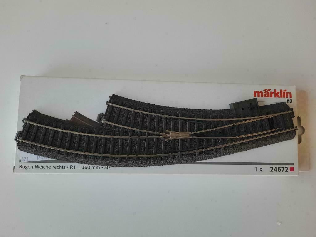 Marklin c rail 24672 bochtwissel rechts, Neuf, Analogique, Enlèvement ou Envoi, Courant alternatif