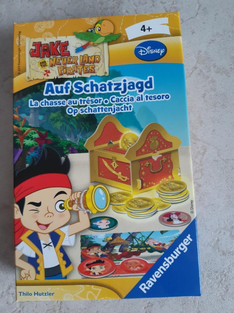 De Nooitgedachtland piraten op schattenjacht - pocketspel, Trois ou quatre joueurs, Enlèvement ou Envoi, Utilisé, Disney