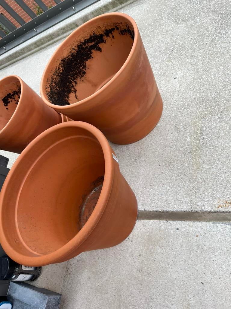 Grand cache pot terracotta D36cm, Ophalen, Zo goed als nieuw, Terracotta
