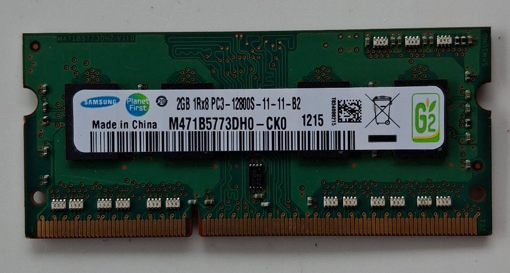 2GB 1Rx8 PC3-12800S-11-11-B2, Computers en Software, RAM geheugen, Gebruikt, DDR3, Ophalen of Verzenden, 2 GB