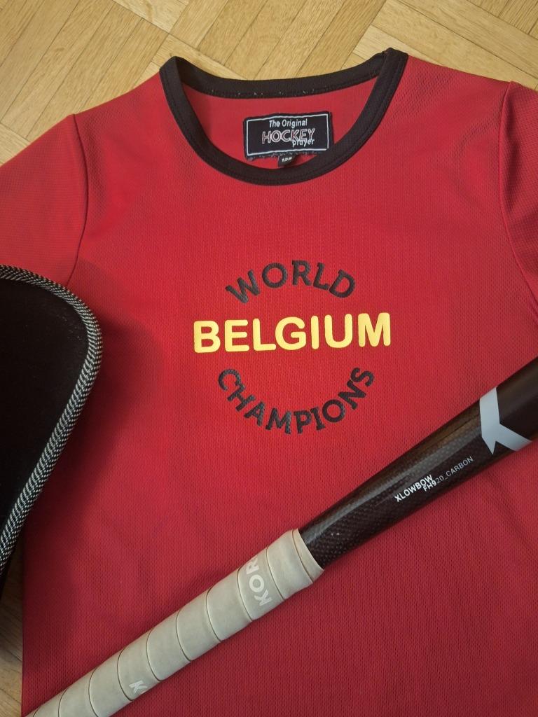 maillot hockey BELGIUM World Champion 8-10 ans, Sports & Fitness, Hockey, Utilisé, Vêtements, Enlèvement