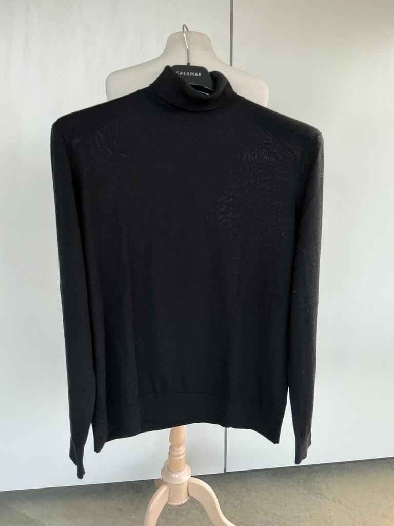 Zwarte wollen  coltrui heren H&M, Kleding | Heren, Ophalen of Verzenden, Gedragen, Maat 56/58 (XL), Zwart