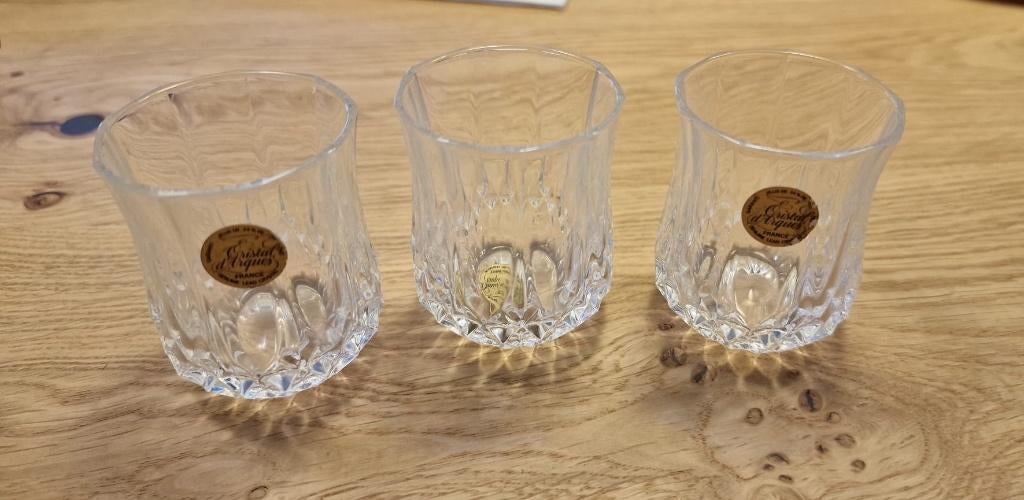 Vintage Kristallen Shotglaasjes, Ophalen of Verzenden, Gebruikt, Borrel- of Shotglas