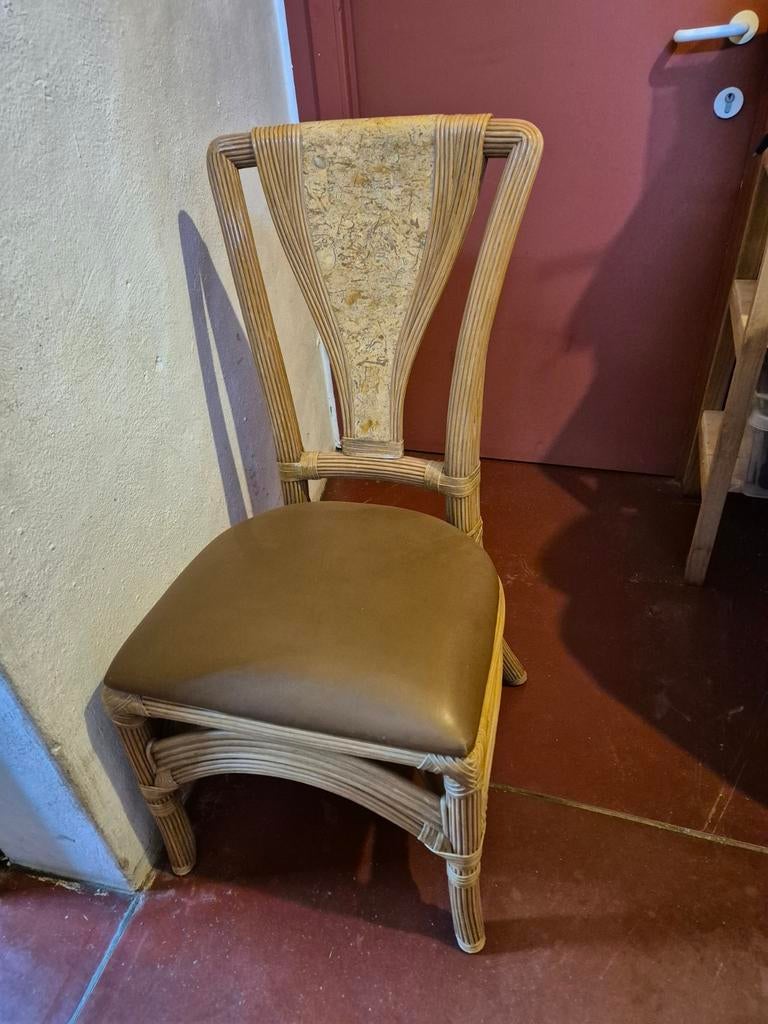 ROTAN STOELEN MET ZWALUWPRINT, Ophalen