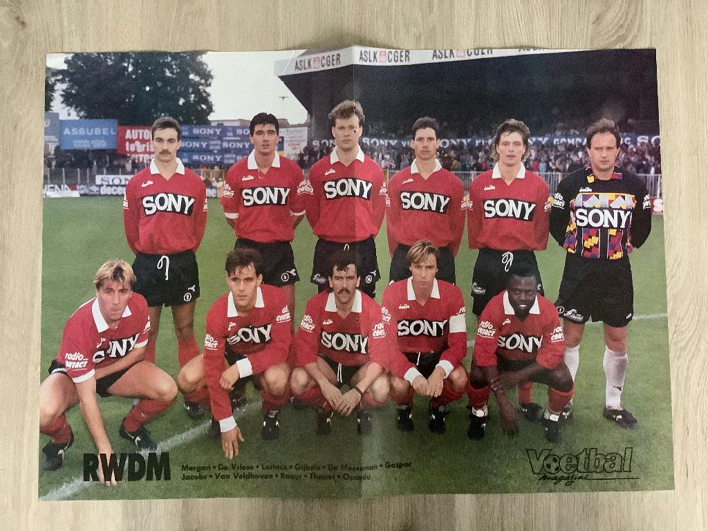 Poster RWDM begin jaren 90, Enlèvement ou Envoi, Comme neuf, Affiche, Image ou Autocollant
