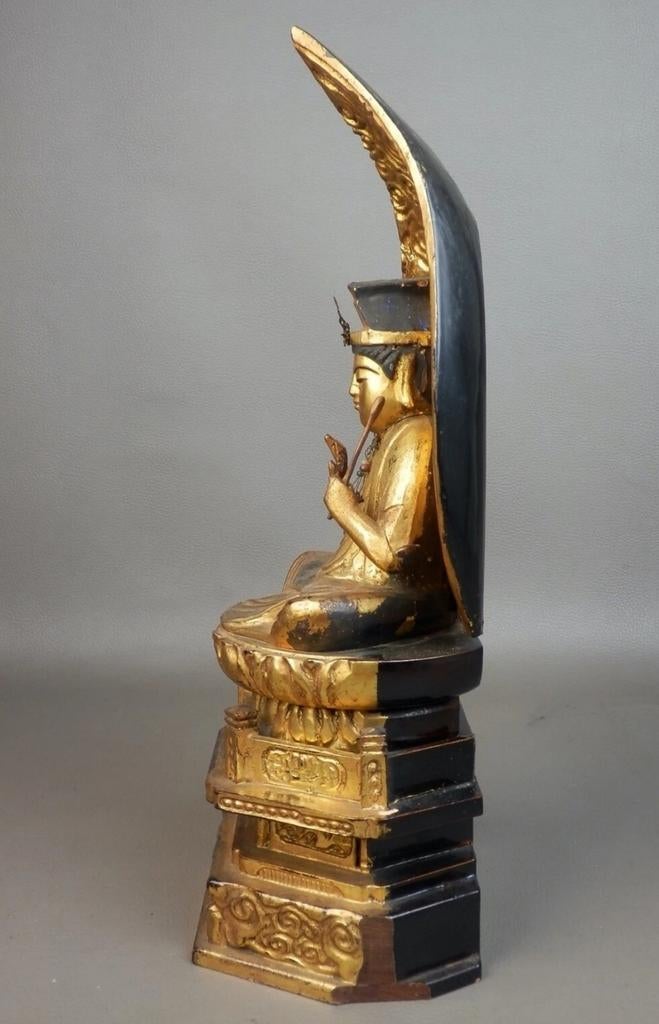 Boeddha Bodhisattva Japanse kanonnen 44.5 cm, Antiek en Kunst, Ophalen of Verzenden