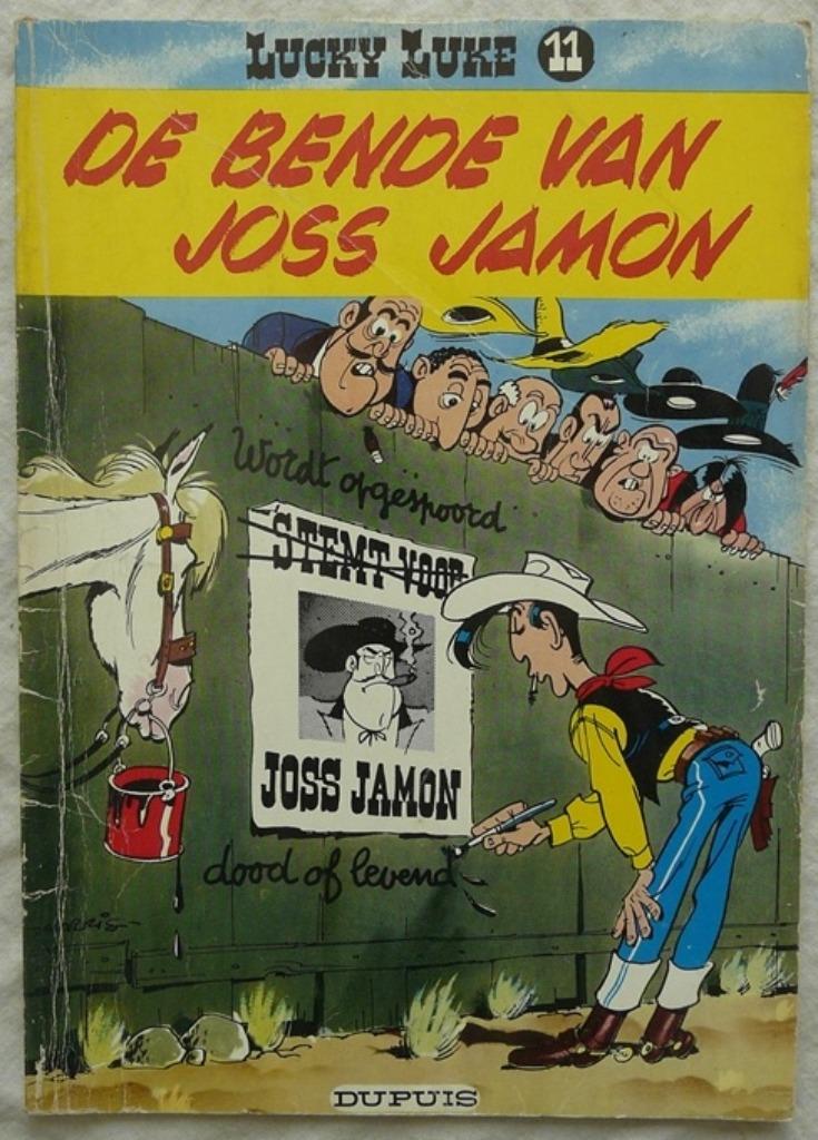Lucky Luke, De Bende Van Joss Jamon, Nr.11, Dupuis, 1977., Gelezen, Eén stripboek, Ophalen of Verzenden, Morris