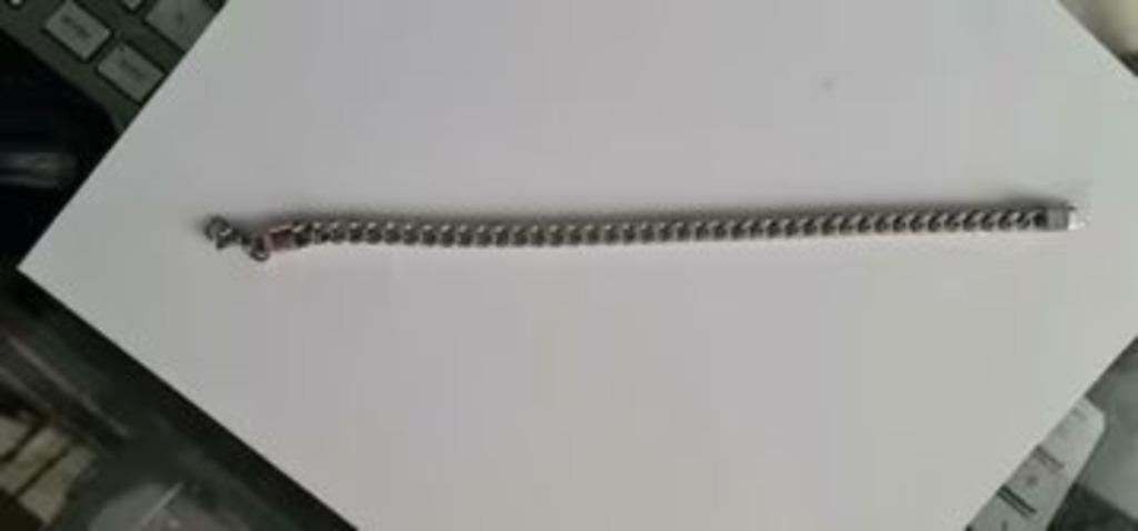 Bracelet acier 22 cm - Maillons 6 mm d'épaisseur, Enlèvement ou Envoi, Neuf, Autres couleurs, Acier