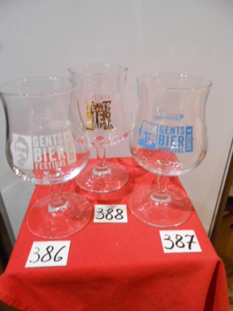 Gents bier festival - gouddruk - bierglas verzameling, Verzamelen, Ophalen of Verzenden, Zo goed als nieuw, Bierglas