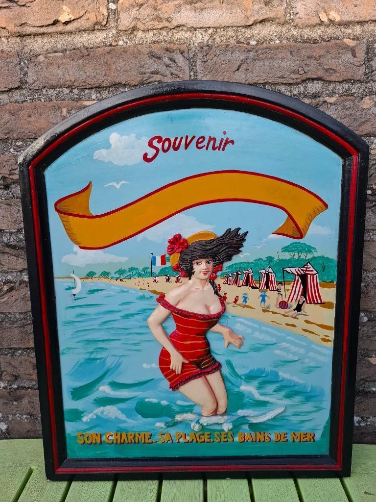 Prachtig pubbord strand, Huis en Inrichting, Woonaccessoires | Wanddecoraties, Zo goed als nieuw, Ophalen of Verzenden