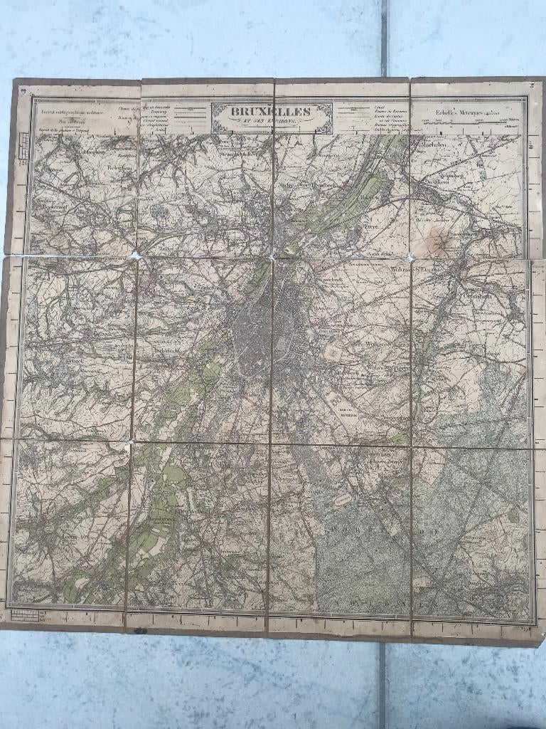 Militaire kaart van Brussel, Ophalen
