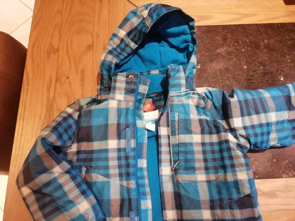 Ski jas blauw merk columbia – maat m = 10-12jaar = 140, Gebruikt, Columbia, Ophalen of Verzenden, Jongen
